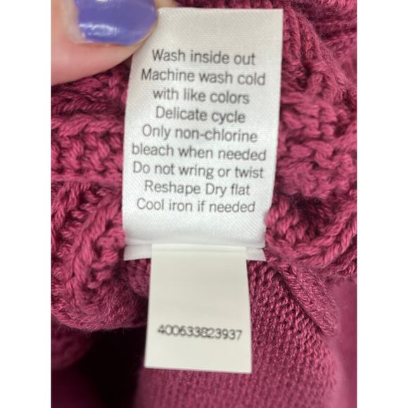 EUC Sonoma women's cable knit crew neck sweater in mauve, size XXL - Picture 4 of 10